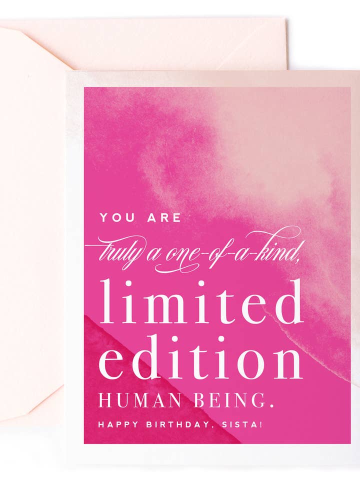 Limited Edition Birthday Card - Hot Pink Greeting Card for wholesale by Kitty Meow Boutique