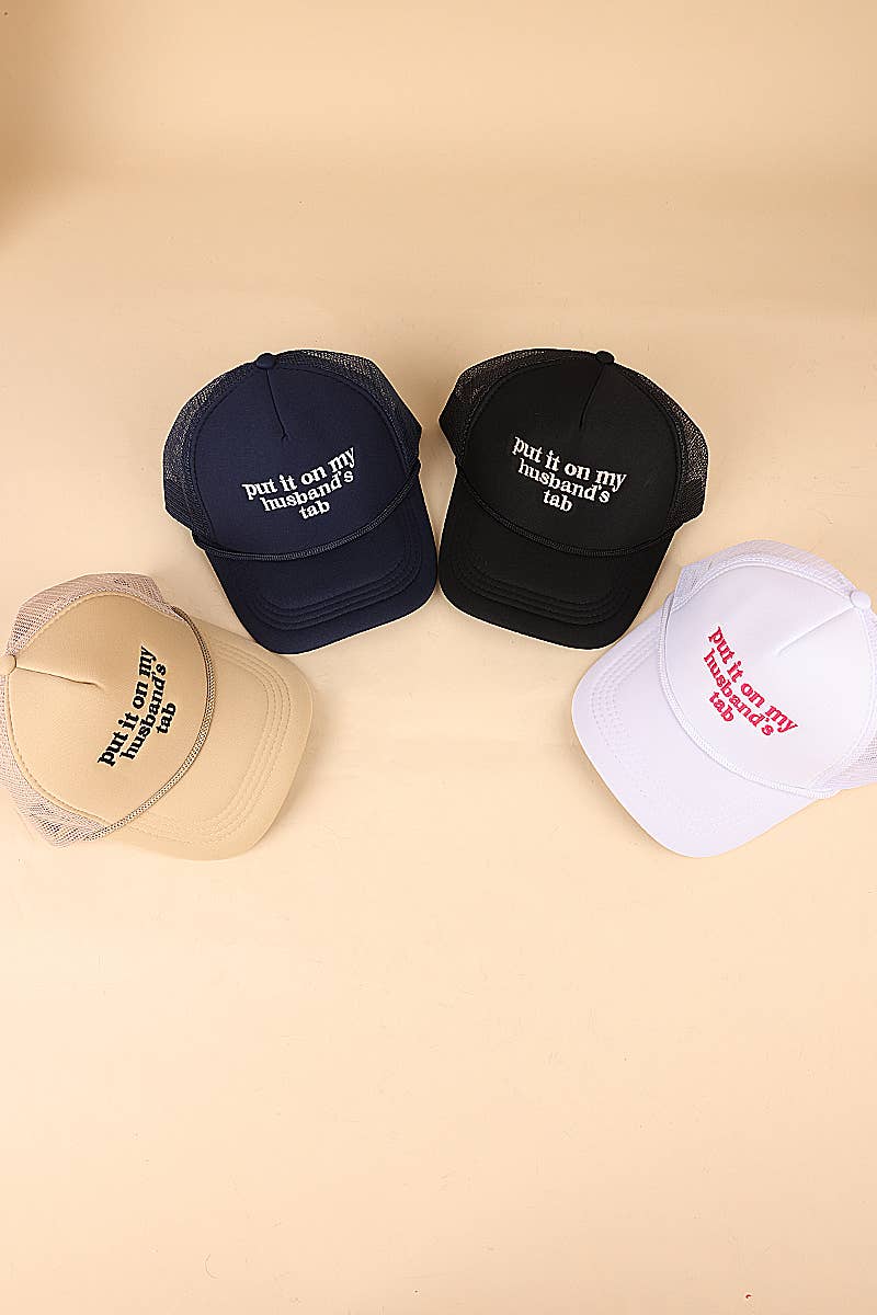 42POPS - Wholesale Baseball Cap - Women's - ...1010 Put It On My Husband’s Tab Mesh Trucker Cap SI-285981