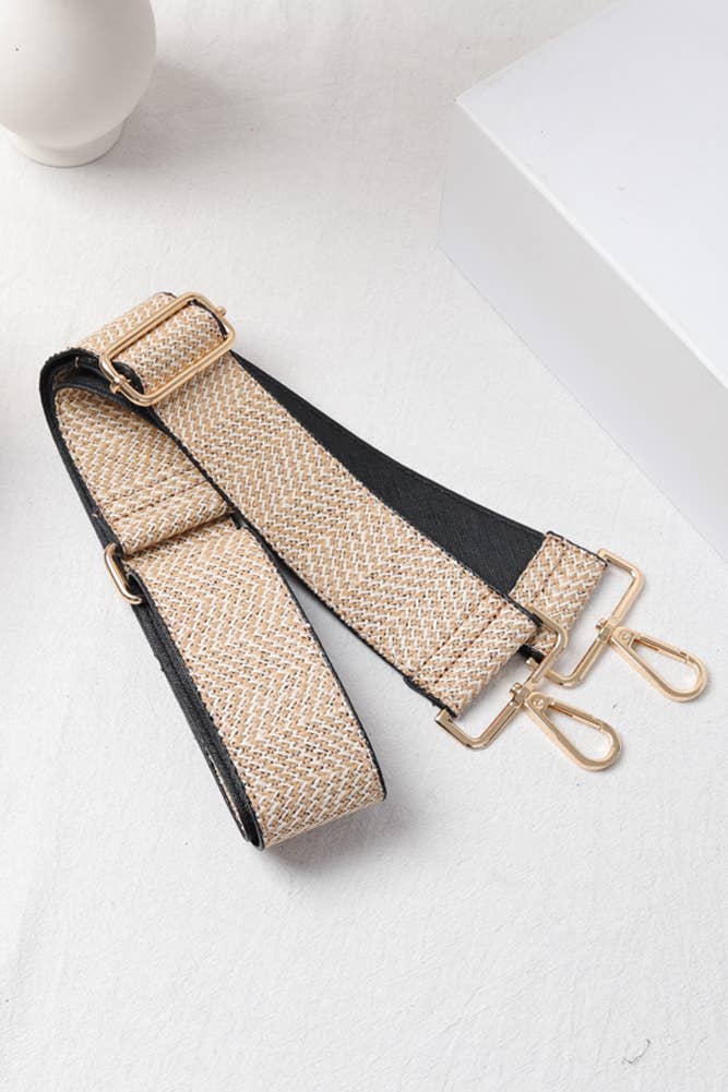 Hana - Wholesale Bag Strap - Women's - Chevron Pattern Straw Bag Straps0