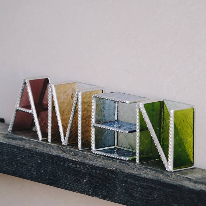 AMEN - Stained Glass Letter Home Decor Jesus Christ Christian Gift for wholesale by LuminaSalina