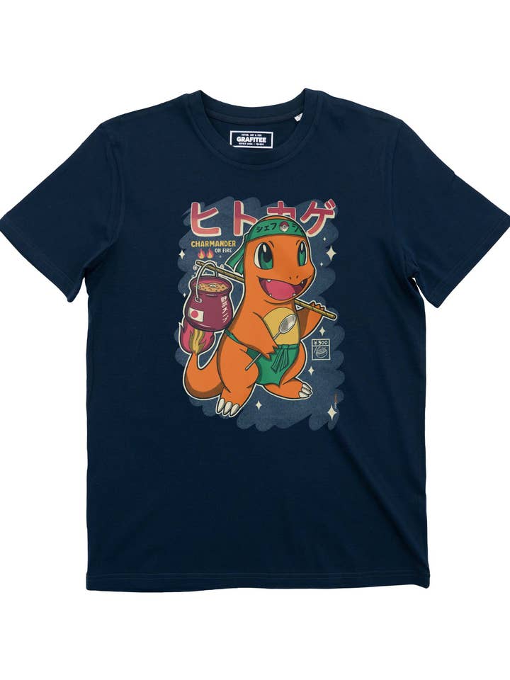 Salamèche T-Shirt - Pokemon Food Graphic T-Shirt for wholesale by Grafitee