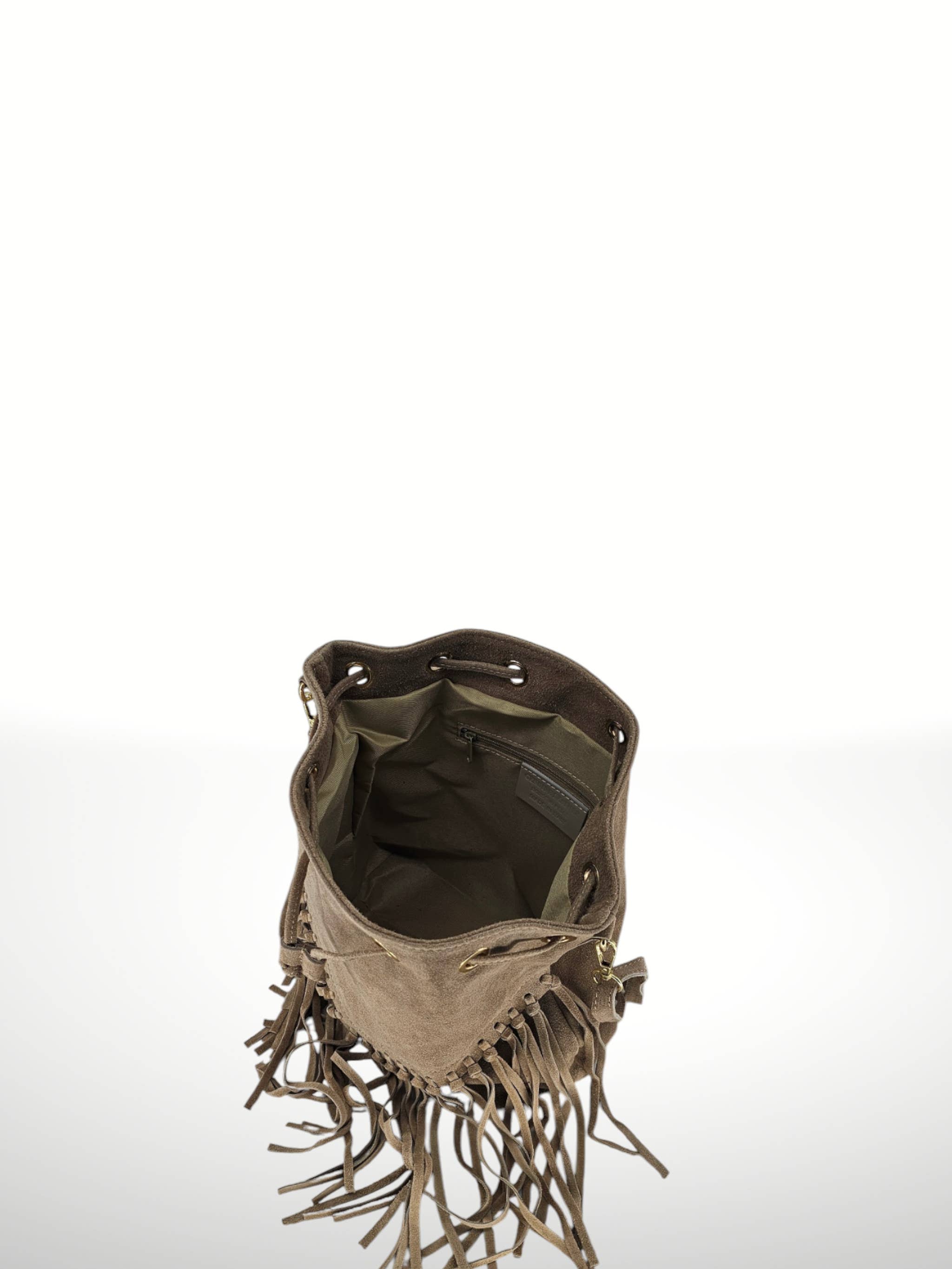 ITALIAN'S LEATHER – Großhandel Schultertasche – Damen – Emanuela Beuteltasche aus Wildleder 22041926