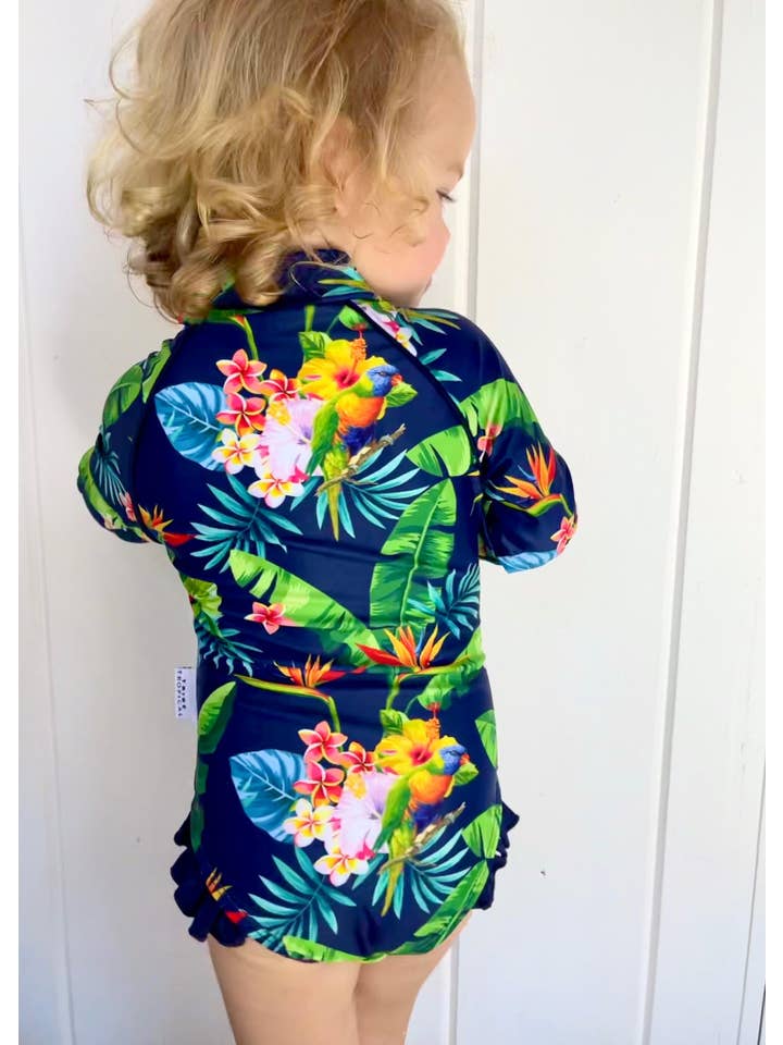 Tribe Tropical – wholesale Baddräkt - Baby – Baby baddräkt (blöjor byte) - 'Lorikeet Love'3