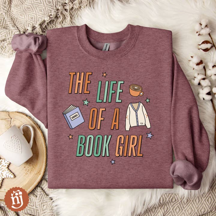 Nearly June Design Co – Sweatshirt - Unissexo por atacado – Taylor A Vida de uma Rapariga dos Livros Sweatshirt9