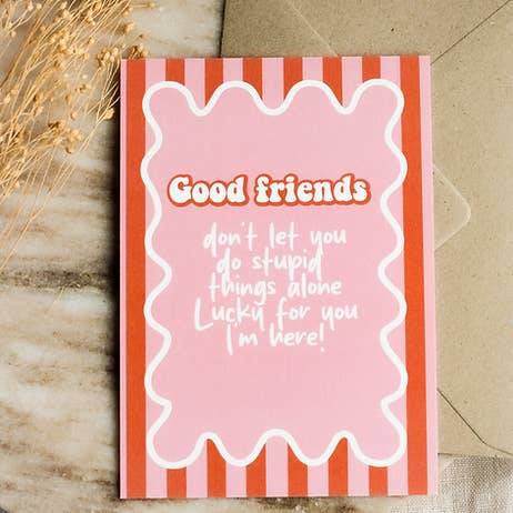 Streepjes Designs - Wholesale Love Card - Greeting card Good friends Winter collection 25