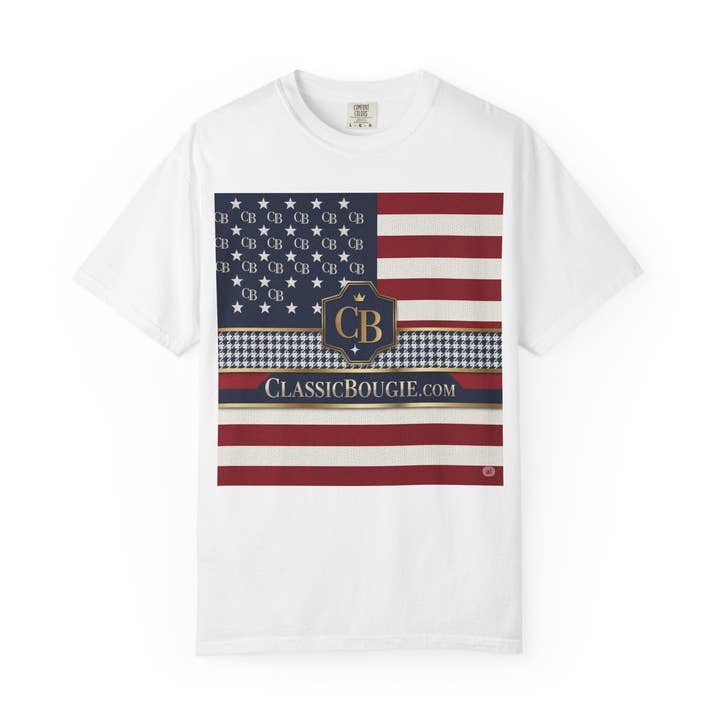 T-shirt graphique patriotique | Fierté américaine classique, T-shirt unisexe, T-shirt du 4 juillet, tenue décontractée, cadeau pour les vétérans pour la vente par Classic Bougie