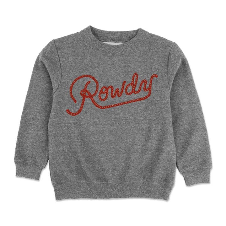 Rowdy Sweatshirt (Youth) for wholesale by River Road Clothing Company