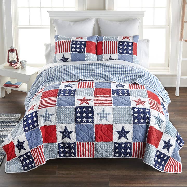 Donna Sharp Star & Stripe Cotton Quilt Collection for wholesale by Donna Sharp