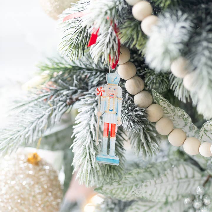 Simply Jessica Marie - Wholesale Ornament - Blue and White Nutcracker Watercolor Ornament1