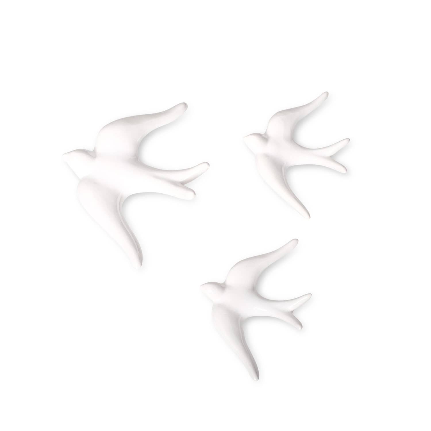 Casa Atlântica - Venta al por mayor Adornos de pared - Golondrinas de cerámica lisas en varios colores2