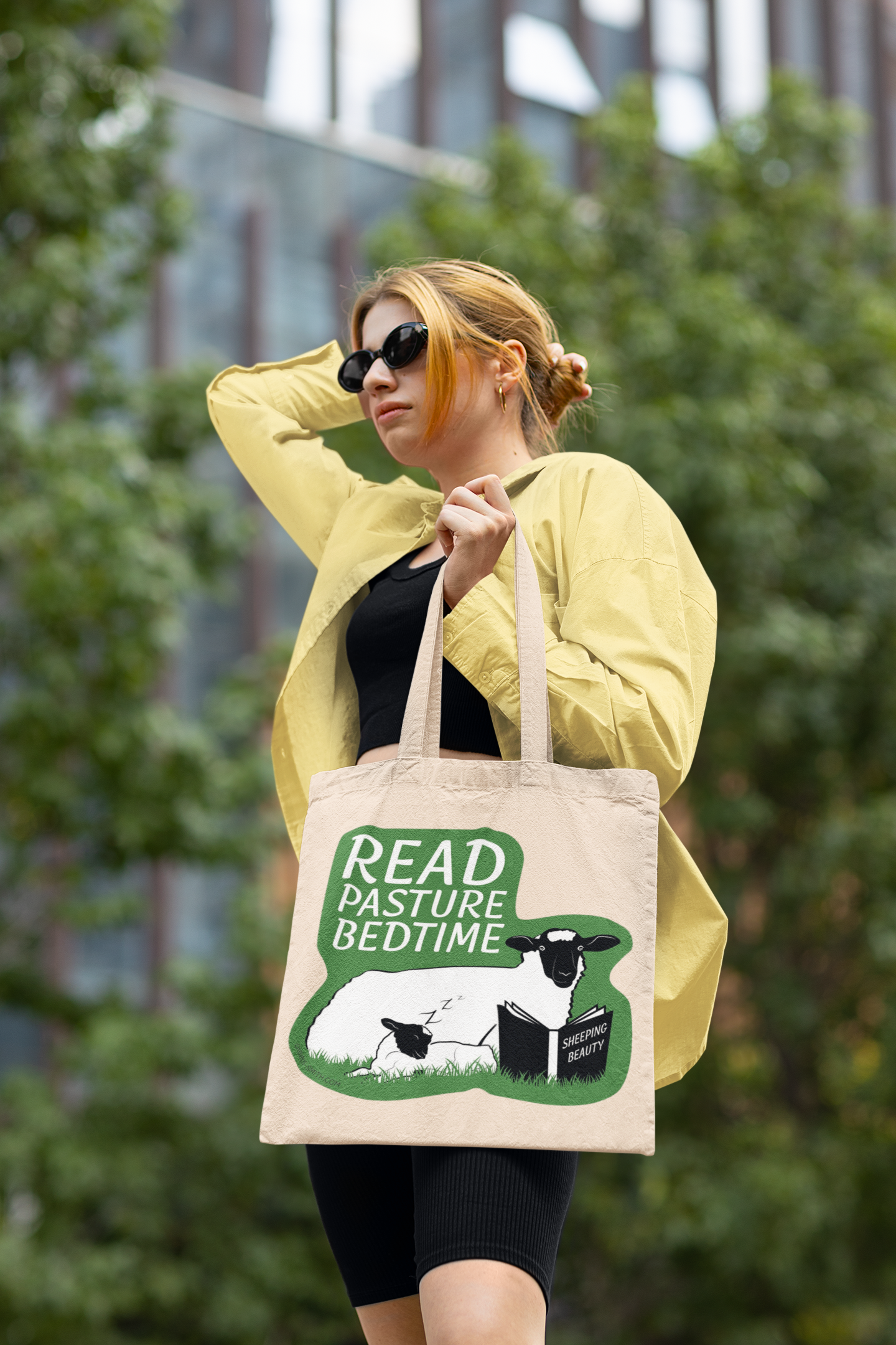 Gibbs Smith - Vente Tote bag – femme - Sac à dos Read Pasture Bedtime Barn Sheep1