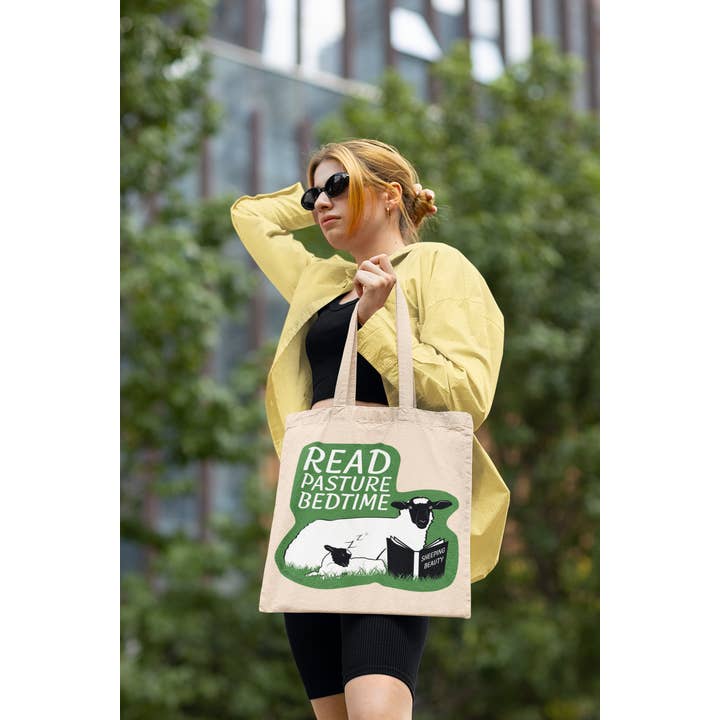 Gibbs Smith - Wholesale Tote Bag - Women's - Read Pasture Bedtime Barn Sheep Tote1