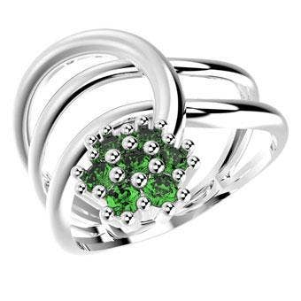 Bague CZ en argent sterling 925 pour femme, bijoux 14099P pour la vente par Gio Fantato