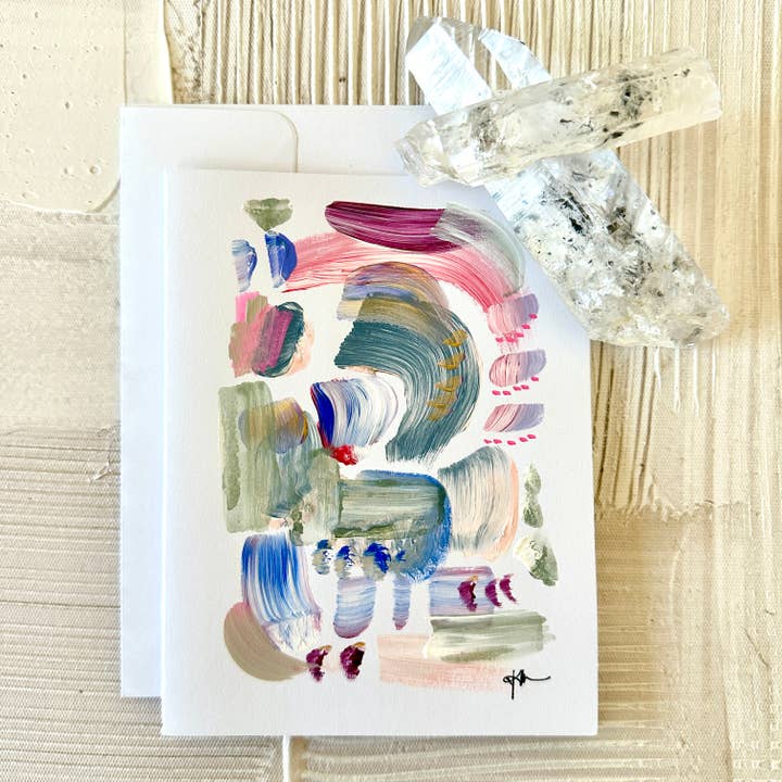 Tarjetas de arte moderno pintadas a mano - Caleidoscopio n.º 1 para venta al por mayor de Quartz Row