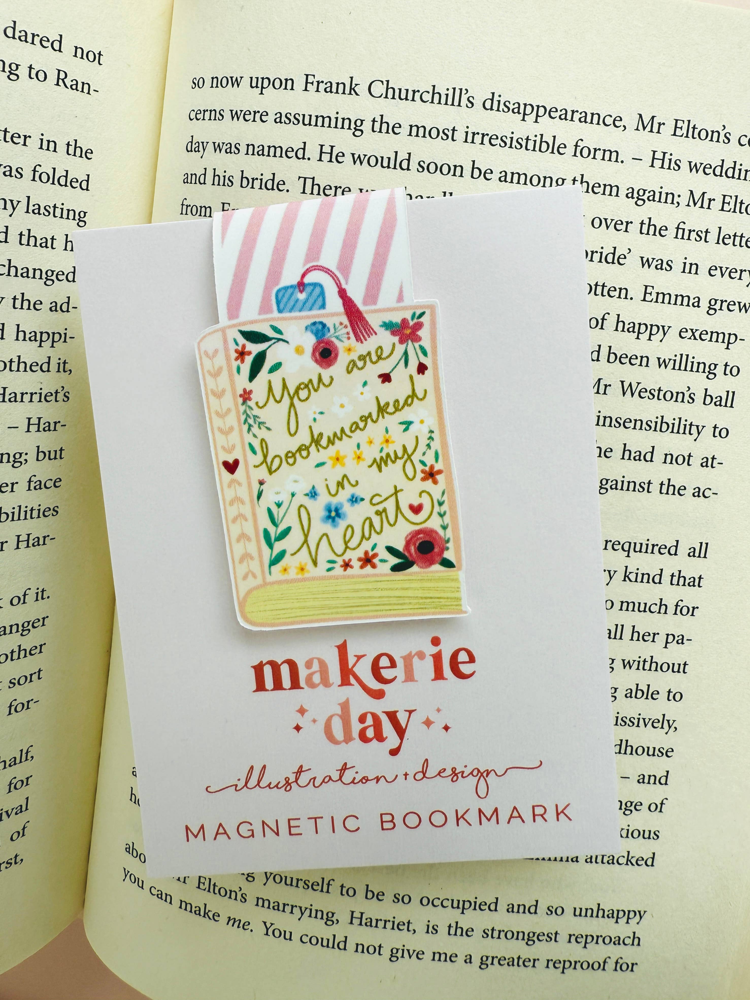 Makerie Day - Wholesale Bookmark - Bookmarked in My Heart Magnetic Bookmark1