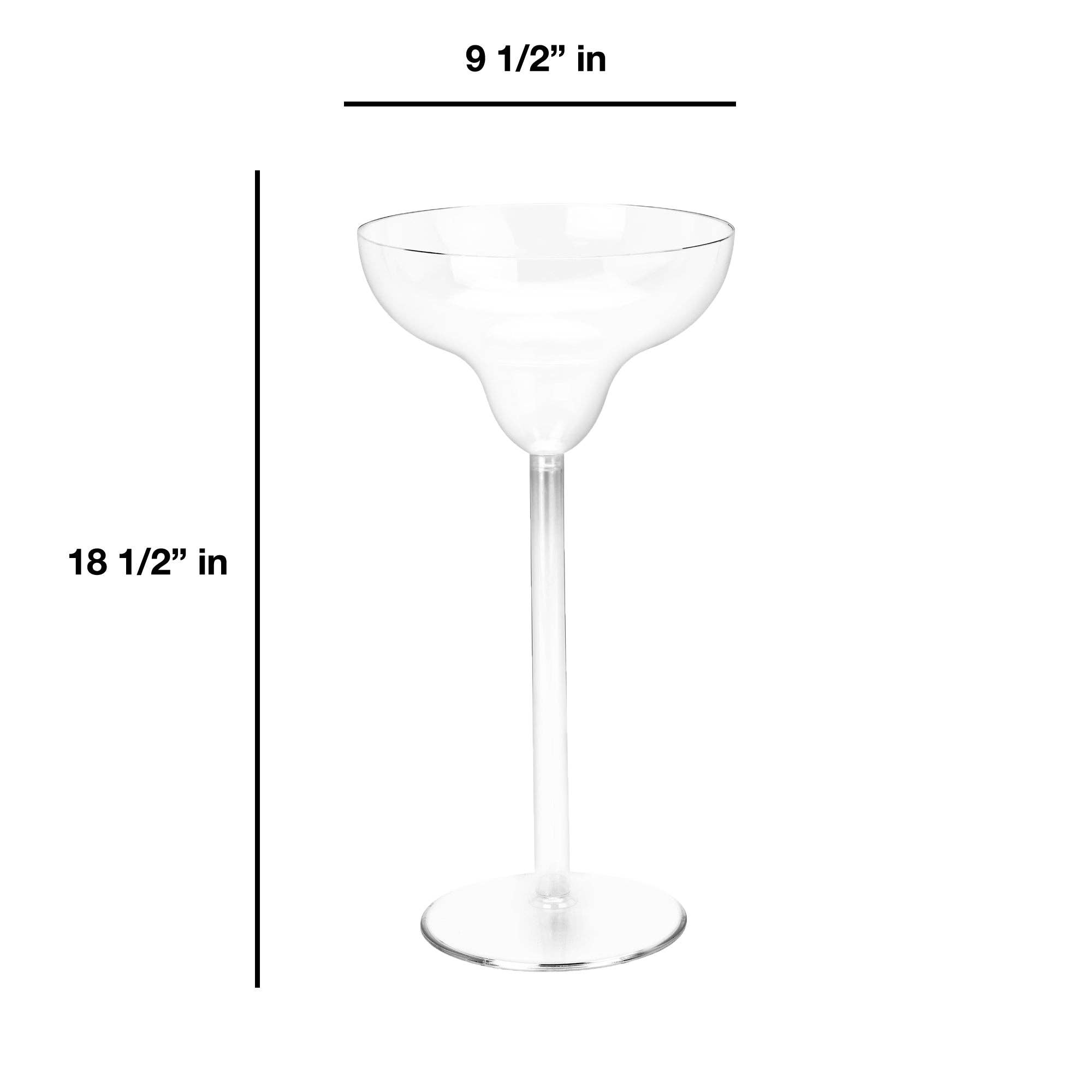 Portofino International Trading, USA - Wholesale Decorative Tabletop Object - Plastic Large Margarita Glass Centerpiece - Clear1