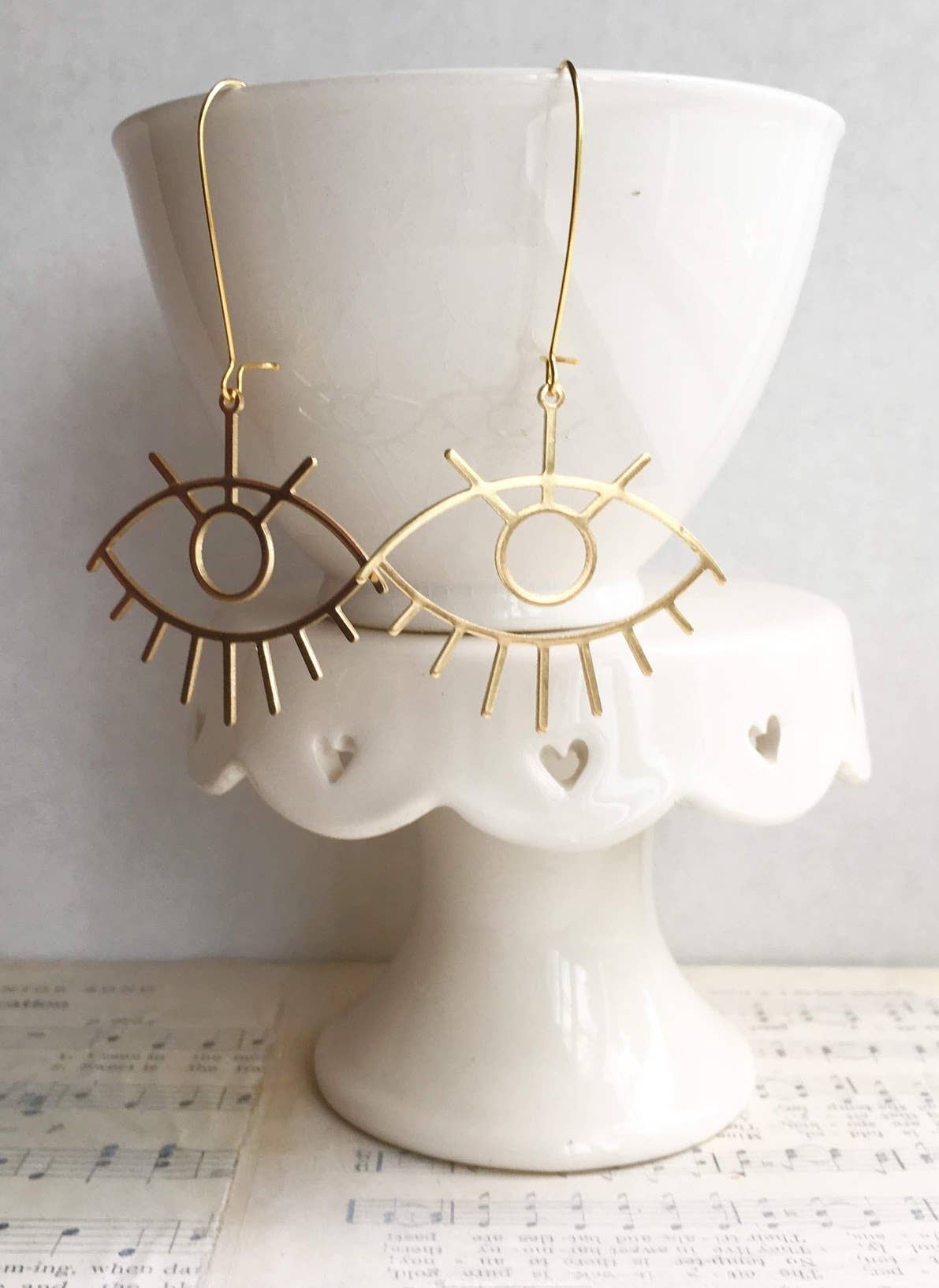 Red Truck Designs - Wholesale Dangle Earrings - Gold Eye Earrings Eyelash Earrings Evil Eye Earrings1