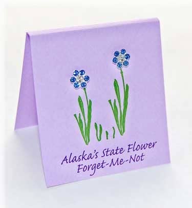 Semaki & Bird - Vente Clous d'oreille - Clous à clous en saphir Alaska Forget-Me-Not en argent sterling