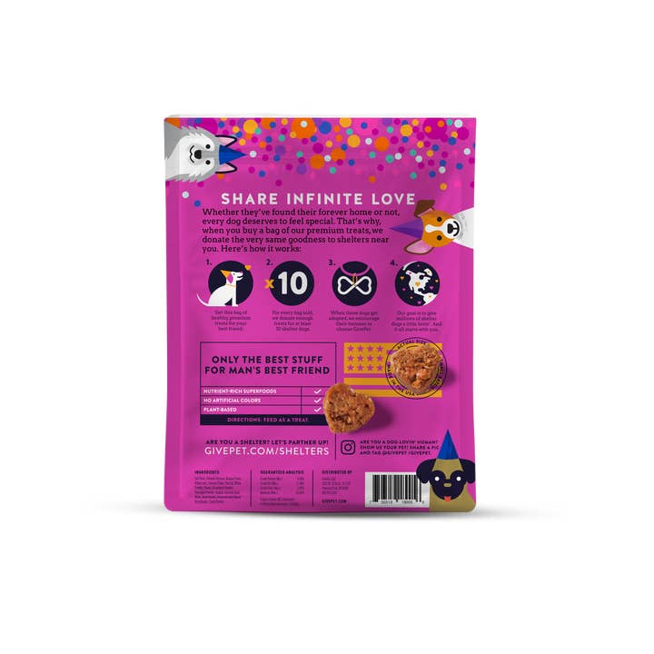 GivePet - Wholesale Pet Treats - Dog - GivePet Gotcha Day Paw-ty Soft-Baked Dog Treats1