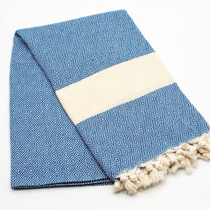 Istanbul Authentic Bazaar - Wholesale Beach towel - Turkish Cotton Towel- Navy2