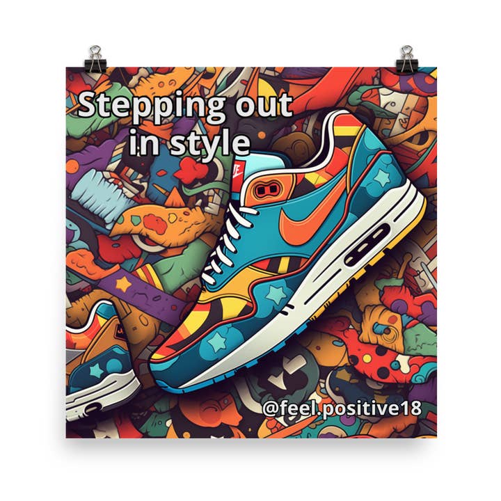 Stepping out in style - Stampa artistica con sneakers colorate per la vendita all'ingrosso da parte di Feel.positive18