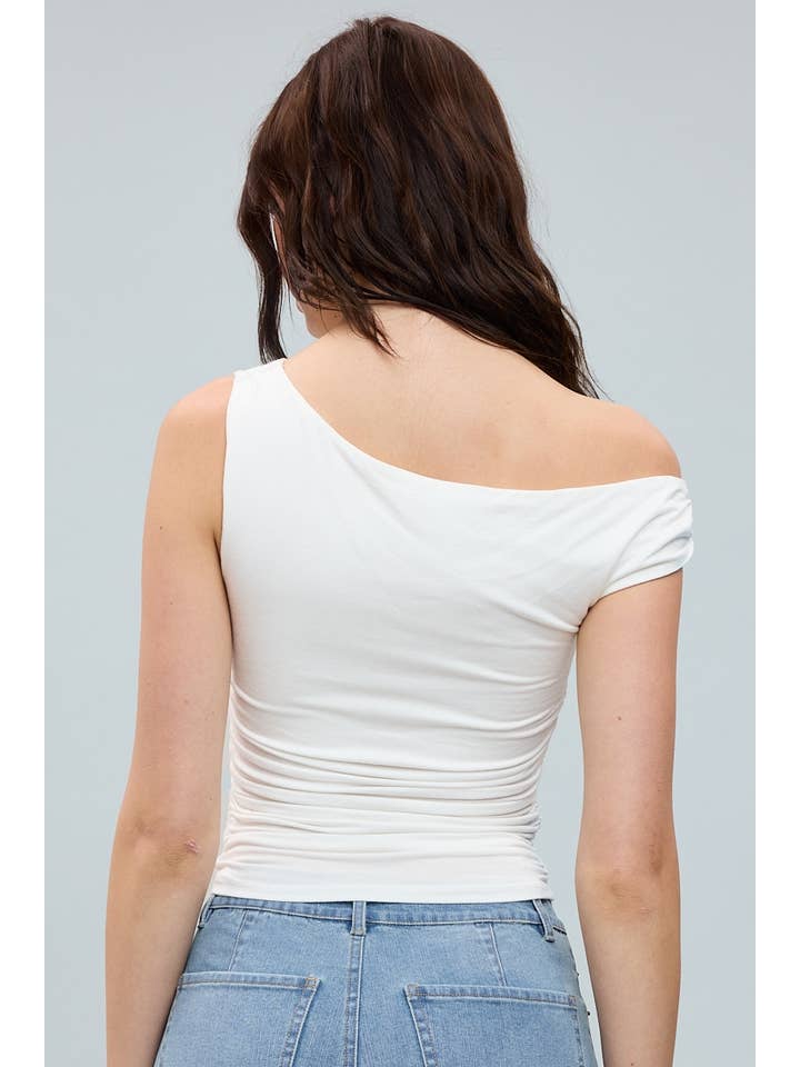 Sky to Moon - Wholesale Tank Top - Women's - ASYMMETRIC ONE-SHOULDER NECK SLIM-FIT TOP25