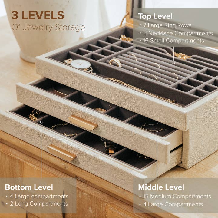 Case Elegance - Wholesale Jewellery box/organiser - Sasha Large Jewelry Box4