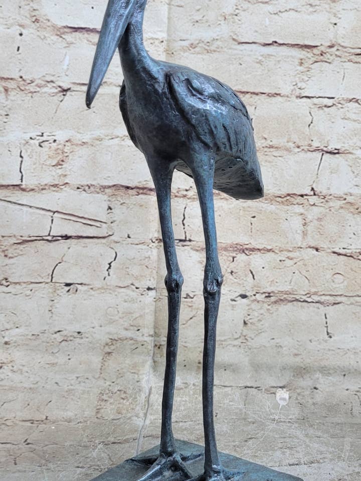 Bronzeskulptur eines Storches auf Marmorsockel für den Großhandel von Bronzhaus