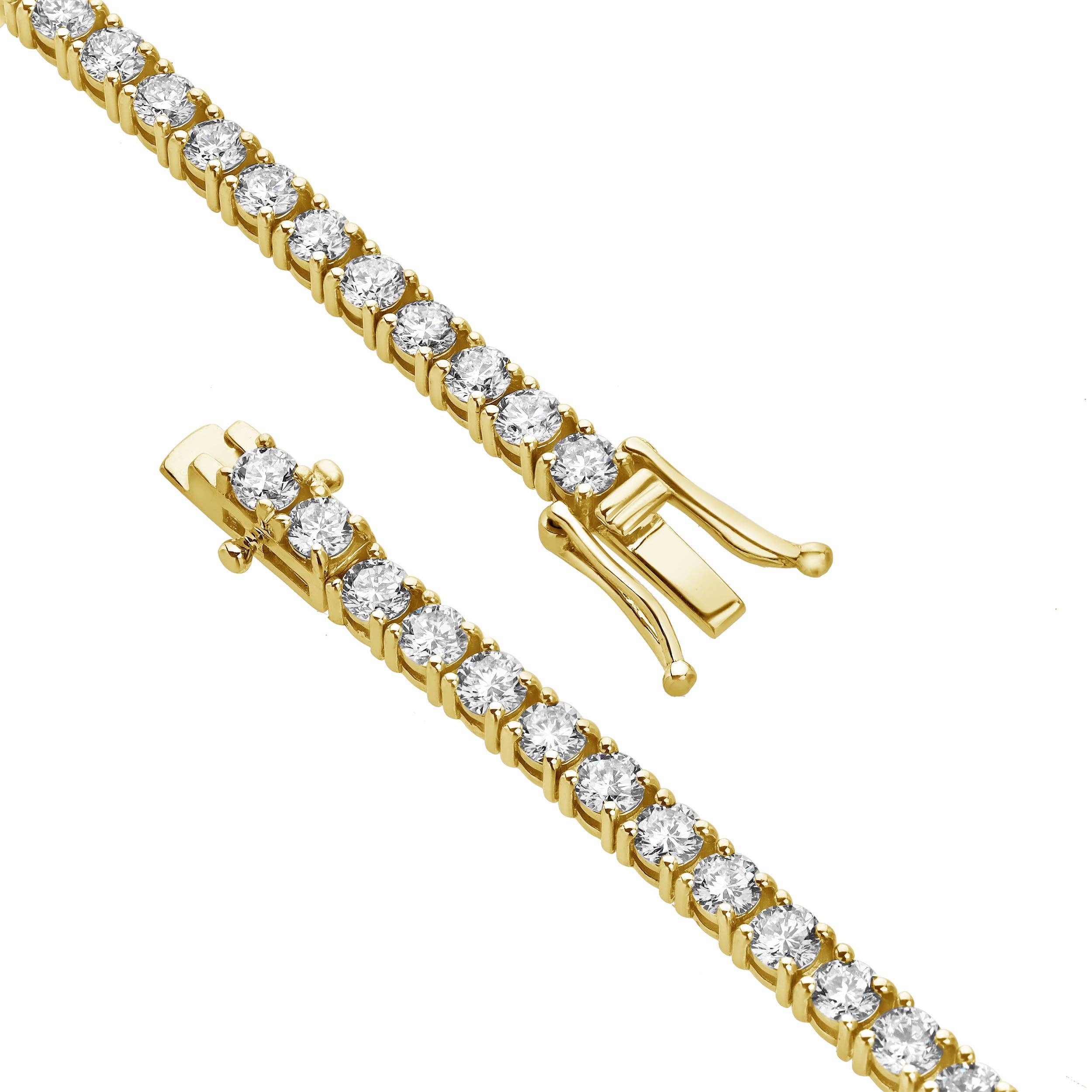 LuvMyJewelry (LMJ) - Wholesale Tennis Bracelet - LMJ 10K Yellow Gold Unisex Diamond Tennis Bracelets - 8.4 Carats1