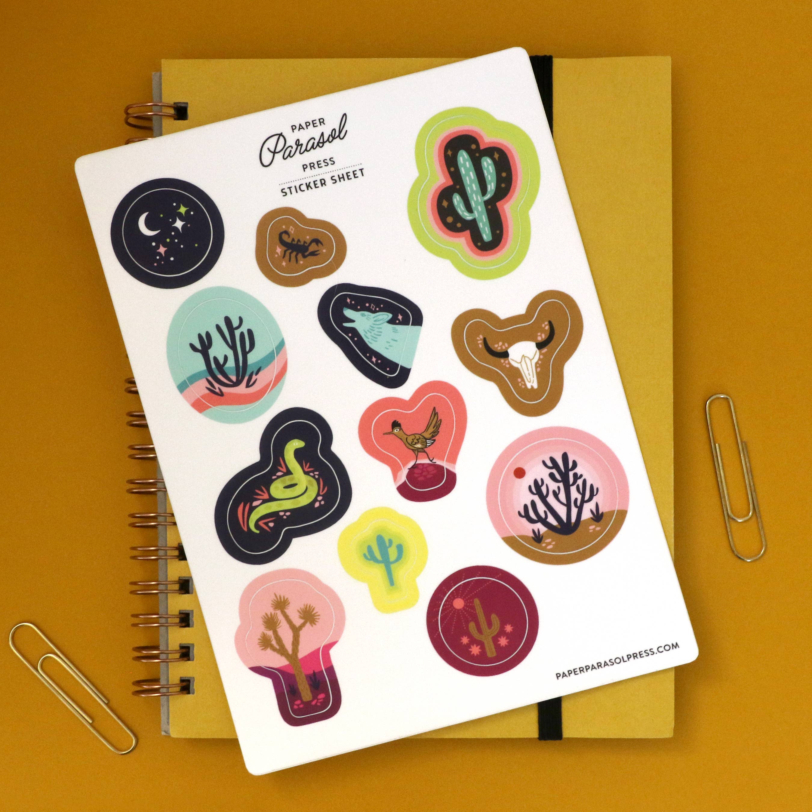 Paper Parasol Press - Wholesale Sticker - Desert Sticker Sheet1