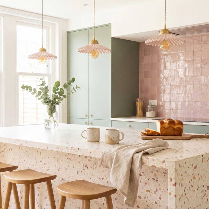 C-Création - Wholesale Chandelier/Hanging Light - Colored ceramic pendant and Babouchka textile cord8