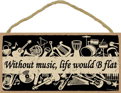 SJT Enterprises, Inc. – Großhandel Schilder – Ohne Musik wäre das Leben flach 5" x 10"0