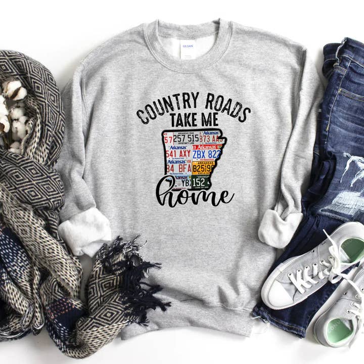 Country Roads Take Me Home - Arkansas for wholesale by Farmtown Printing Company
