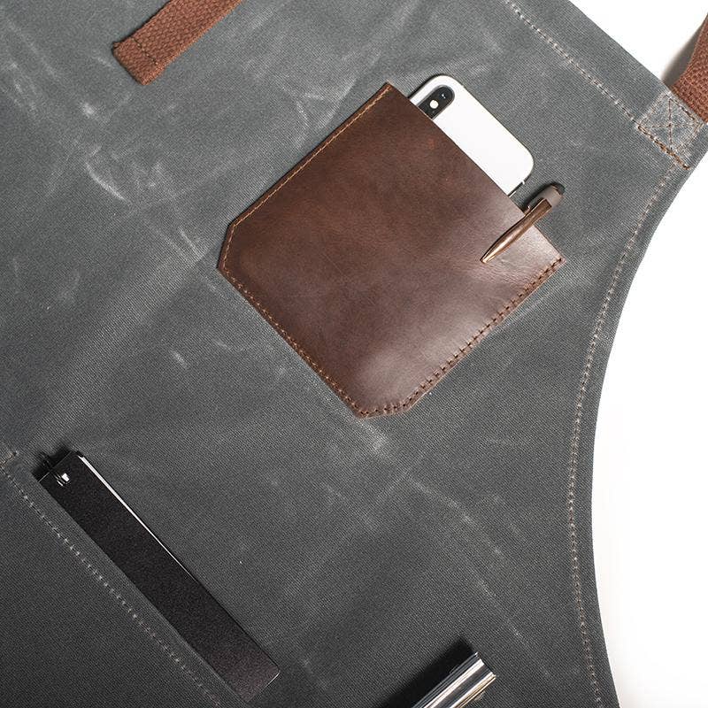 Clark & Taft Crafting Company – wholesale Apron – Waxed Canvas Apron2