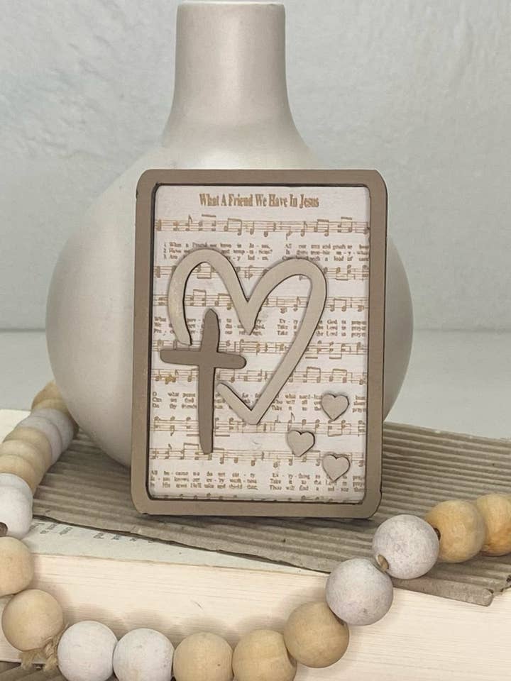 What A Friend Magnet, Sheet Music, Old Hymn, Mini Sign for wholesale by Pine Designs