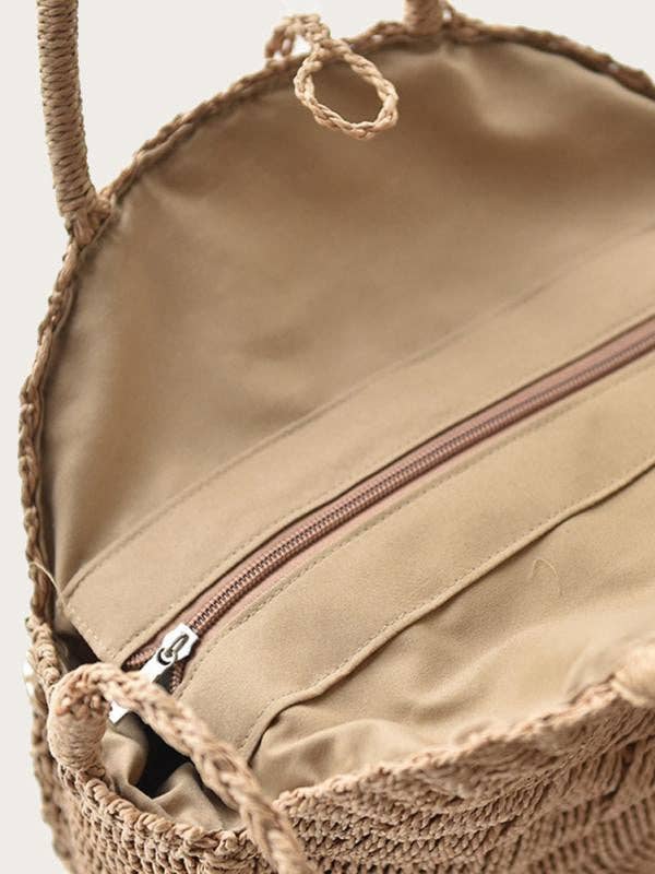 Wood&Chic - Wholesale Beach Bag - Round Straw Bag - Willow6