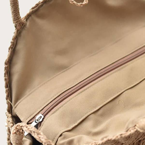 Wood&Chic - Wholesale Beach Bag - Round Straw Bag - Willow6
