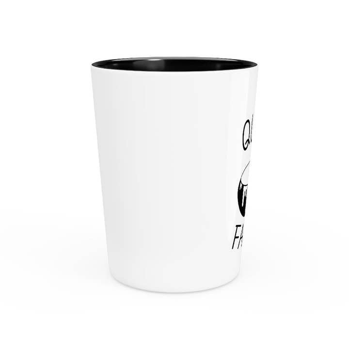 Black Shot Glass Party Ceramic Tequila Humorous Mexican Queso Enthusiasts Food Illustration Puns Hilarious Foods for wholesale on Faire1