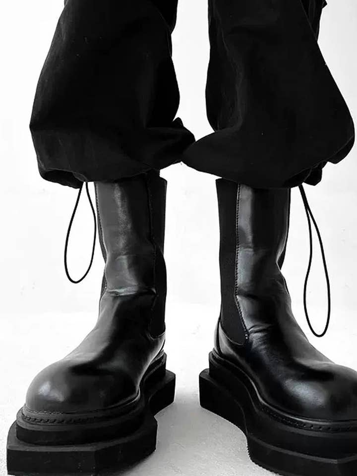 CZ Basics - Wholesale Chelsea Boots - Men's - Platform Motorcycle Chelsea Boots