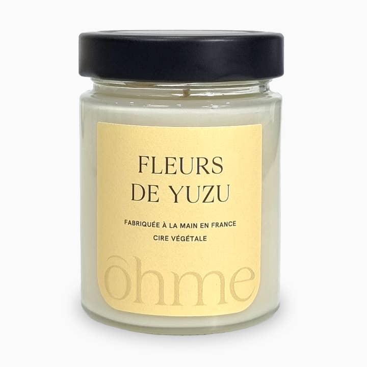 Yuzu Flowers Scented Jar Candle | Vegetable Wax, 190g for wholesale by ōhme