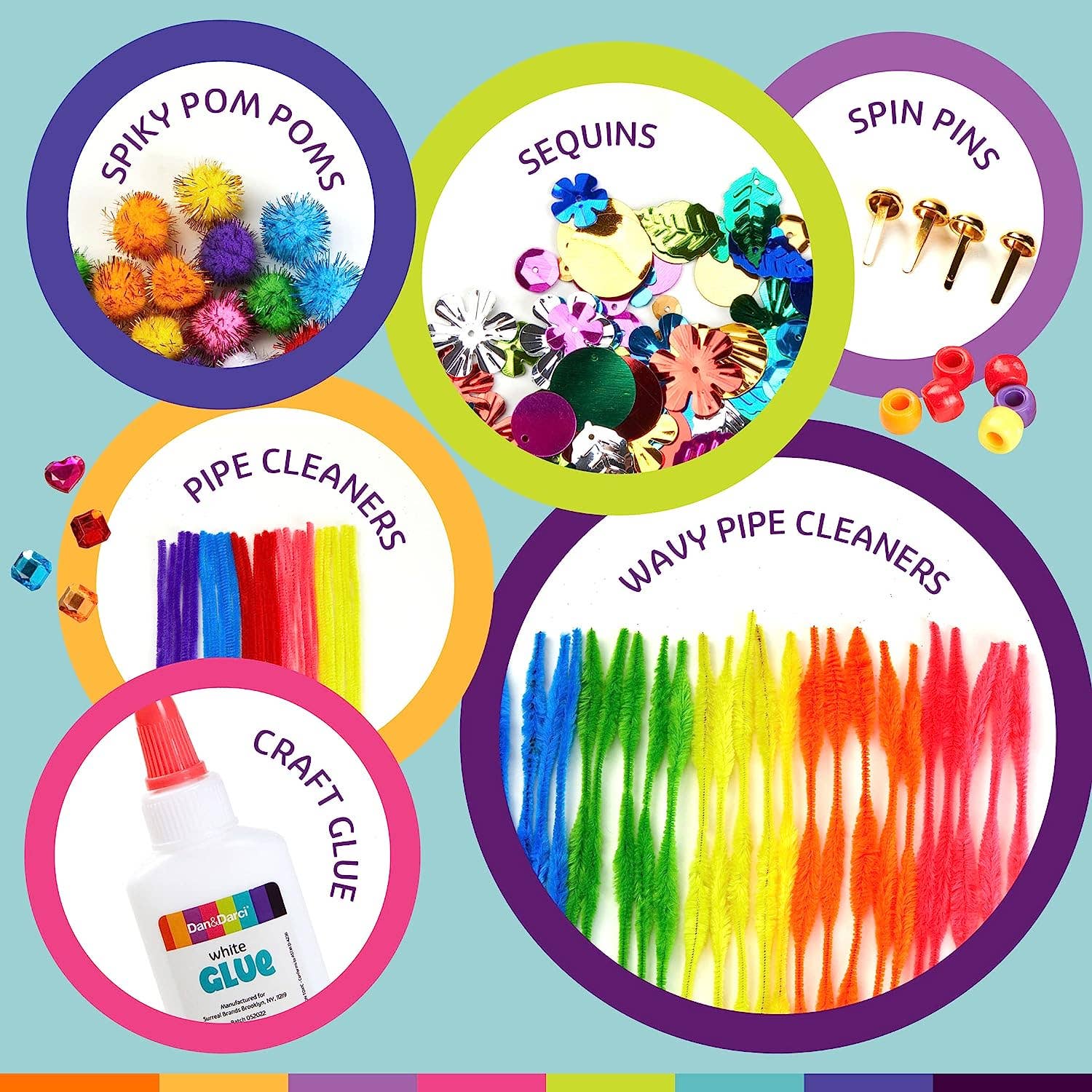 Dan&Darci - Wholesale DIY Craft Kit - Kids - Arts & Crafts Supplies Kit  - with Storage Bin5