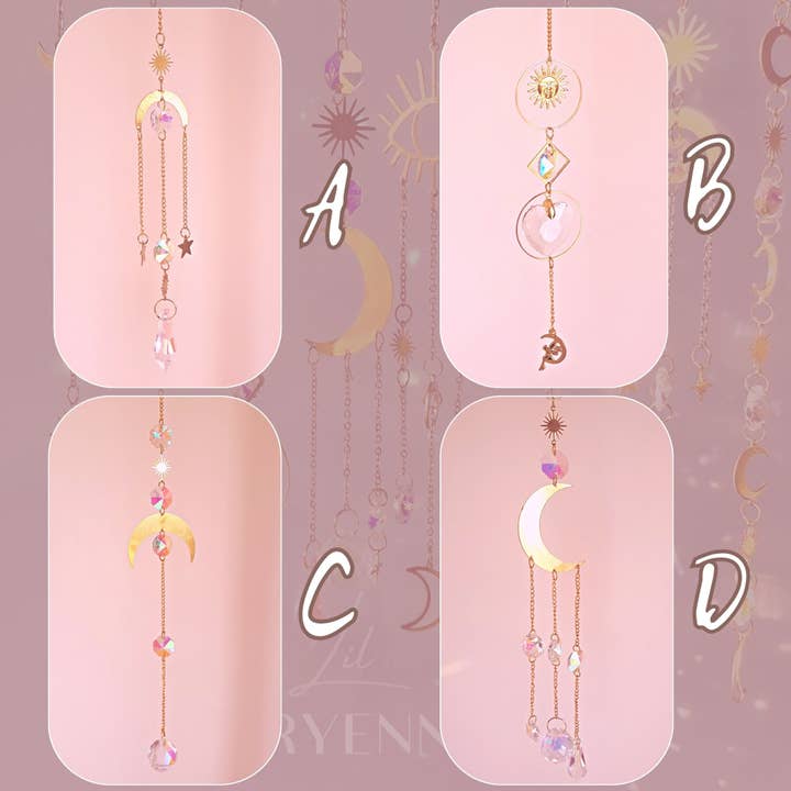 LilAryenne | Jewelry & Suncatchers - Wholesale Suncatcher - Prism Suncatcher - Colorful Moon Designs