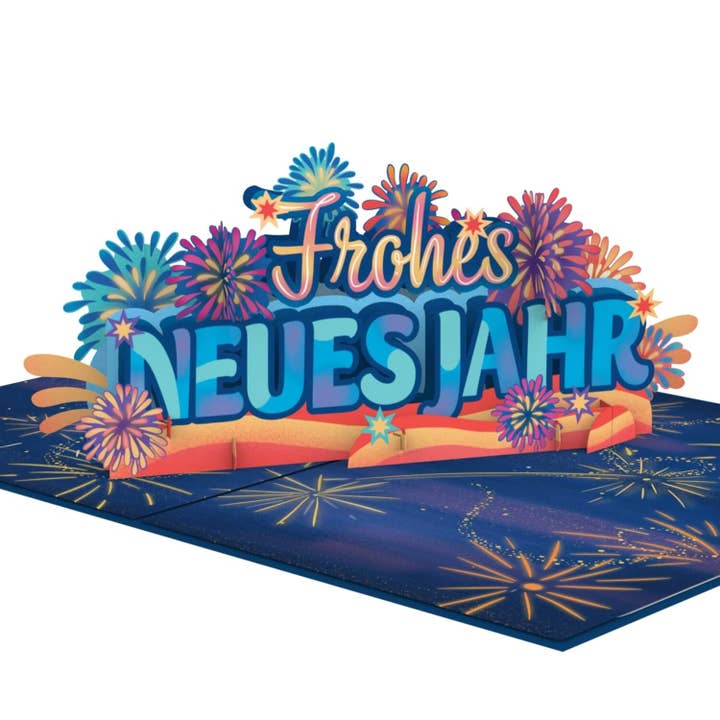 Cartão pop-up de Feliz Ano Novo por atacado de papercrush