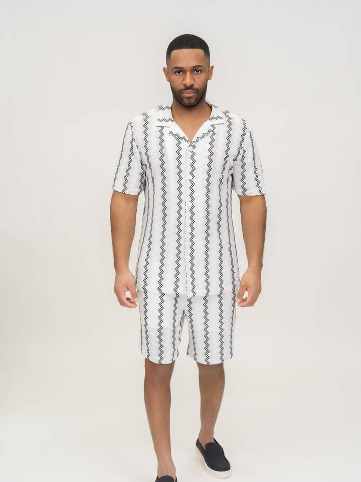 Ensemble chemise short TX1429-3 pour la vente par Zayne Paris