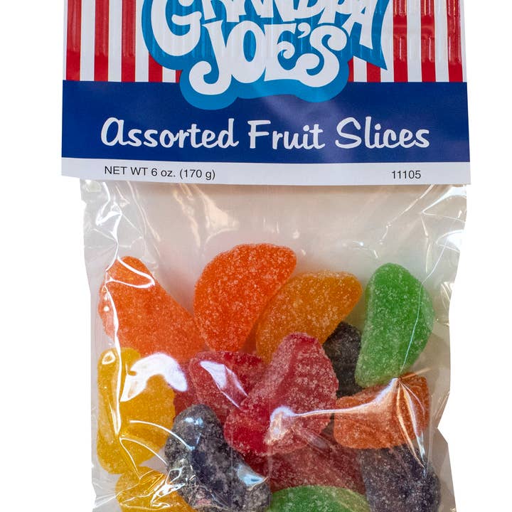 Grandpa Joe's Peg Bags, Asst. Fruit Slices, 6oz, 12 Ct Case for wholesale by Grandpa Joe's Candy Shop