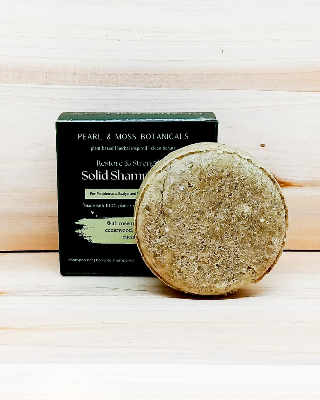 Pearl & Moss Botanicals Inc. - Wholesale Shampoo Puck/Solid Shampoo - Solid Shampoo Bar - Earthling: Restore & Strengthen (Copy)3