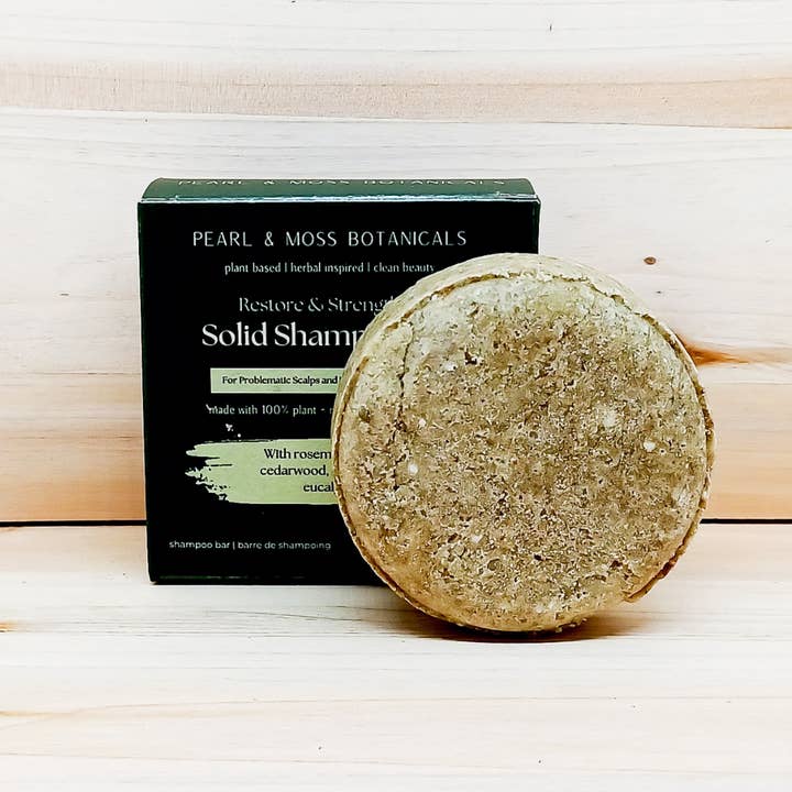 Pearl & Moss Botanicals Inc. - Wholesale Shampoo Puck/Solid Shampoo - Solid Shampoo Bar - Earthling: Restore & Strengthen (Copy)3