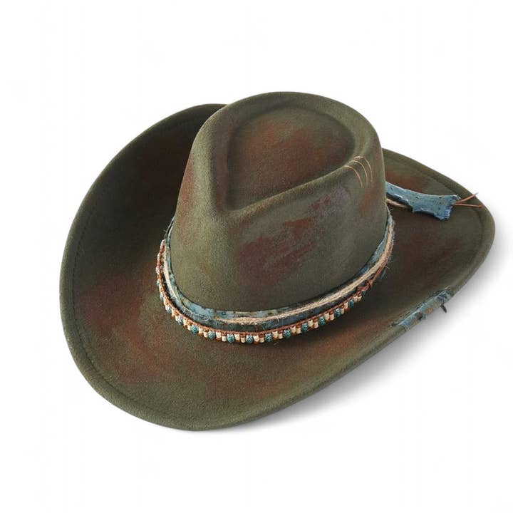 Olive Distress Vintage Shapable Fedora Cowboy Hat and other Purchase Wholesale olive hat. Free Returns & Net 60 Terms on Faire trending on Faire.