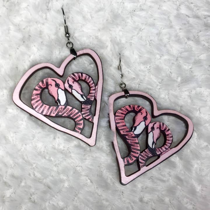 Flamingo Love, Pink Whimsical Valentine, Playa
Pendientes para venta al por mayor de Katekreates