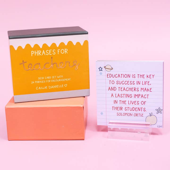 Callie Danielle - Wholesale Desk/Tabletop Sign - Phrases For Teachers Encouraging Desk Card Set